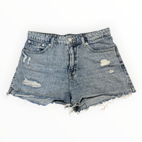 Lucky Brand Pants - Lucky Brand Denim Shorts Womens 8/29 Blue Excellent Distressed High Rise Cut Off